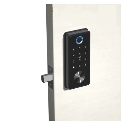 Black TT Lock Deadbolt Ttlock APP Door Lock Smart Card Electronic for Security Mortise Smart Home ,Integrated Smart Home