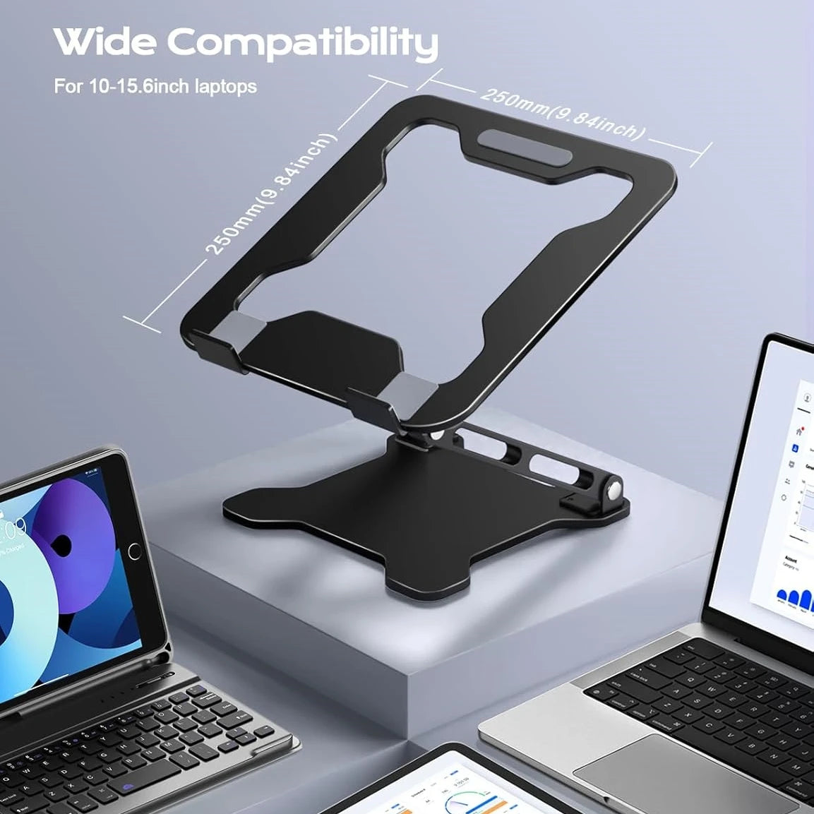Phone Tablet Stand Adjustable Aluminum Alloy Laptop Tablet up to 17" Laptop Portable Folding Stand Cooling Stand Support