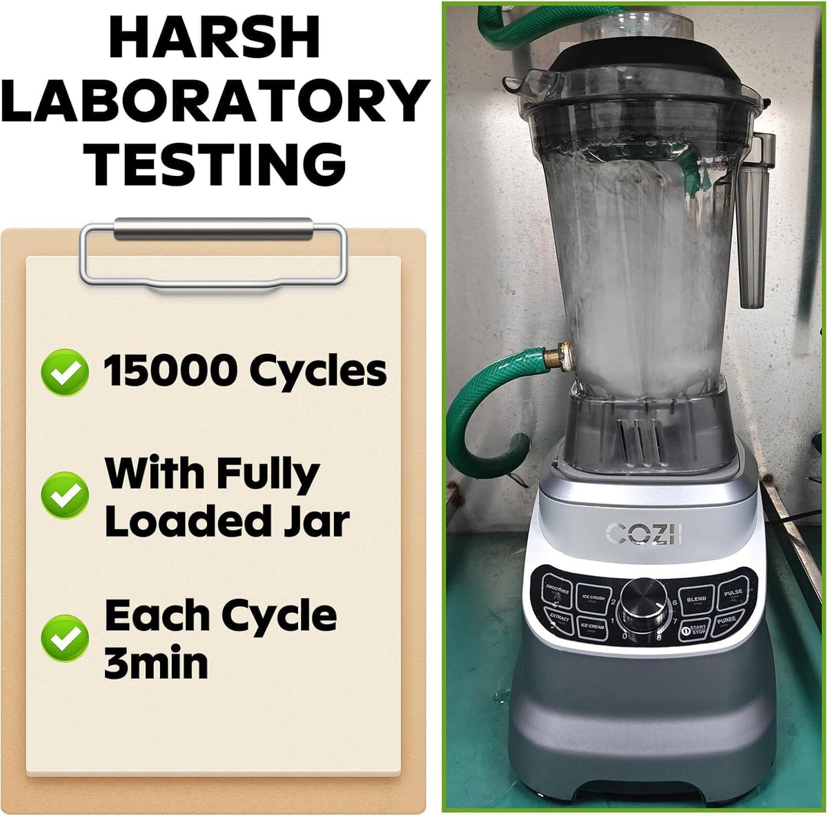 Professional Blender 2000W, 64Oz Countertop Smoothie Blender-21Oz Cup