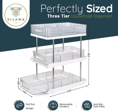 3-Tier under Sink Organizer – Pull-Out Storage for Kitchen & Bathroom