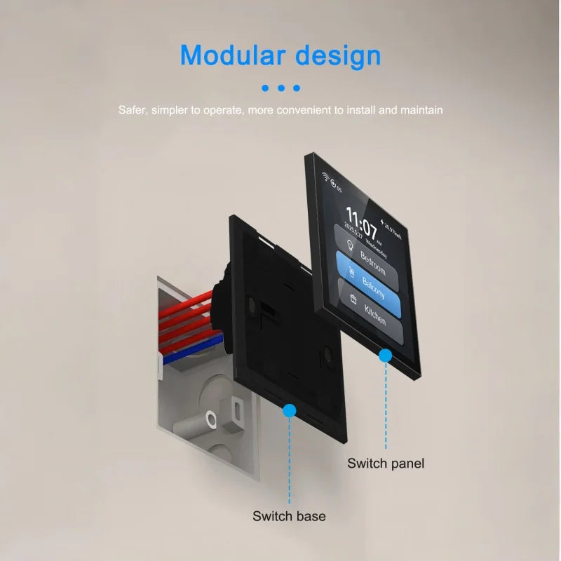 Us Smart Wifi Switches Tuya Eu 4X4 Luxury Zigbee Switch Diy Name Display Smart Home Automation and Smart Home Systems