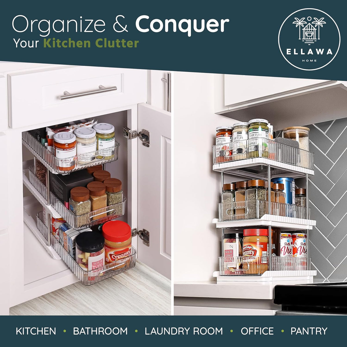 3-Tier under Sink Organizer – Pull-Out Storage for Kitchen & Bathroom