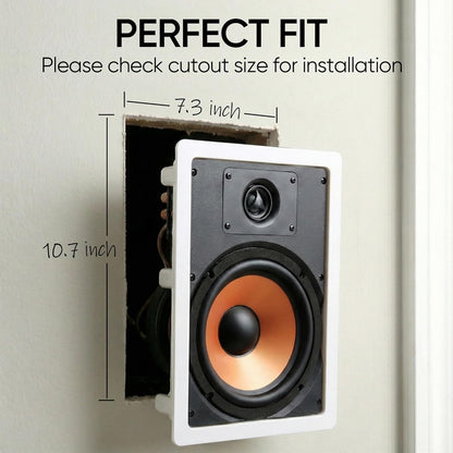 M-6S 6.5-Inch 2-Way In-Wall/Ceiling Speaker, Each, Paintable, White