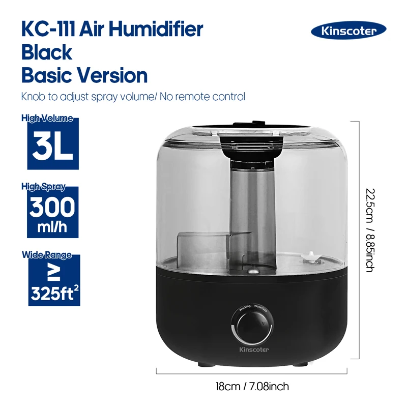 3L Air Humidifier Professional Large Capacity Home Humidifier Plant Mist Aroma Diffuser with Remote Control Timer