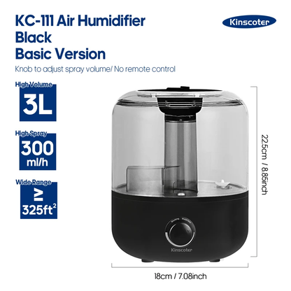 3L Air Humidifier Professional Large Capacity Home Humidifier Plant Mist Aroma Diffuser with Remote Control Timer