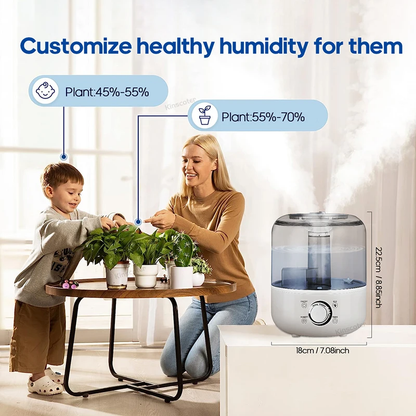 3L Air Humidifier Professional Large Capacity Home Humidifier Plant Mist Aroma Diffuser with Remote Control Timer
