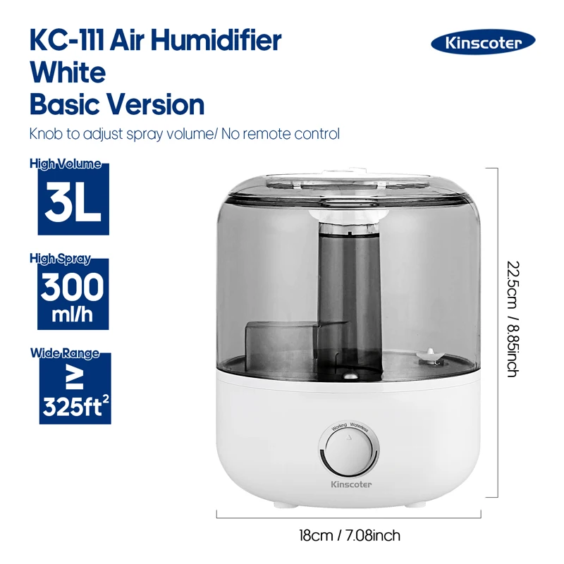 3L Air Humidifier Professional Large Capacity Home Humidifier Plant Mist Aroma Diffuser with Remote Control Timer