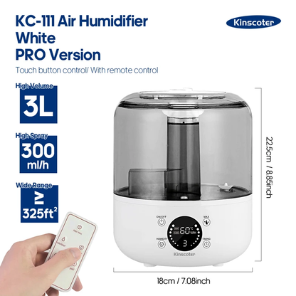3L Air Humidifier Professional Large Capacity Home Humidifier Plant Mist Aroma Diffuser with Remote Control Timer