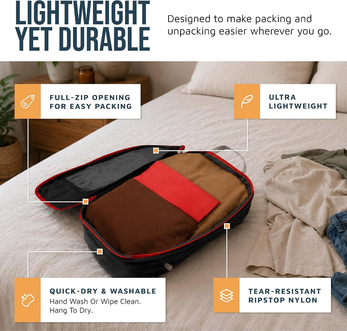 Large Compression Packing Cubes 7-Piece Set for Travel