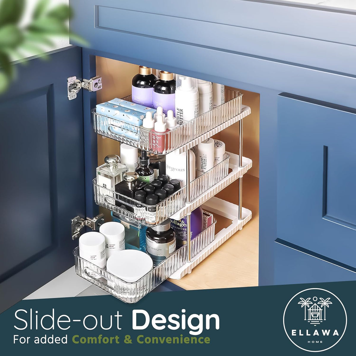 3-Tier under Sink Organizer – Pull-Out Storage for Kitchen & Bathroom