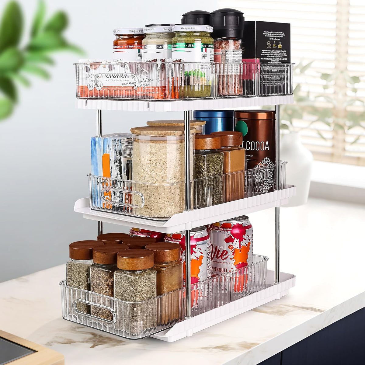 3-Tier under Sink Organizer – Pull-Out Storage for Kitchen & Bathroom