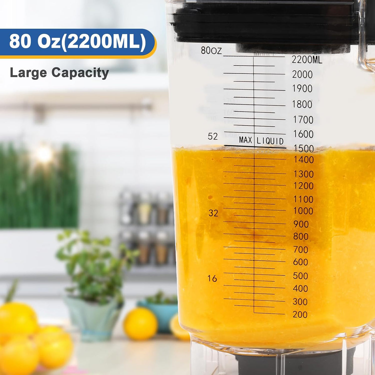Smart Commercial Blender Digital Touch Screen with Removable Cover, 80Oz Capacity, 3 Pre-Set Program with Smoothie, Juice, Cleaning and More, 1500W, 120V, K85TS (Grey)