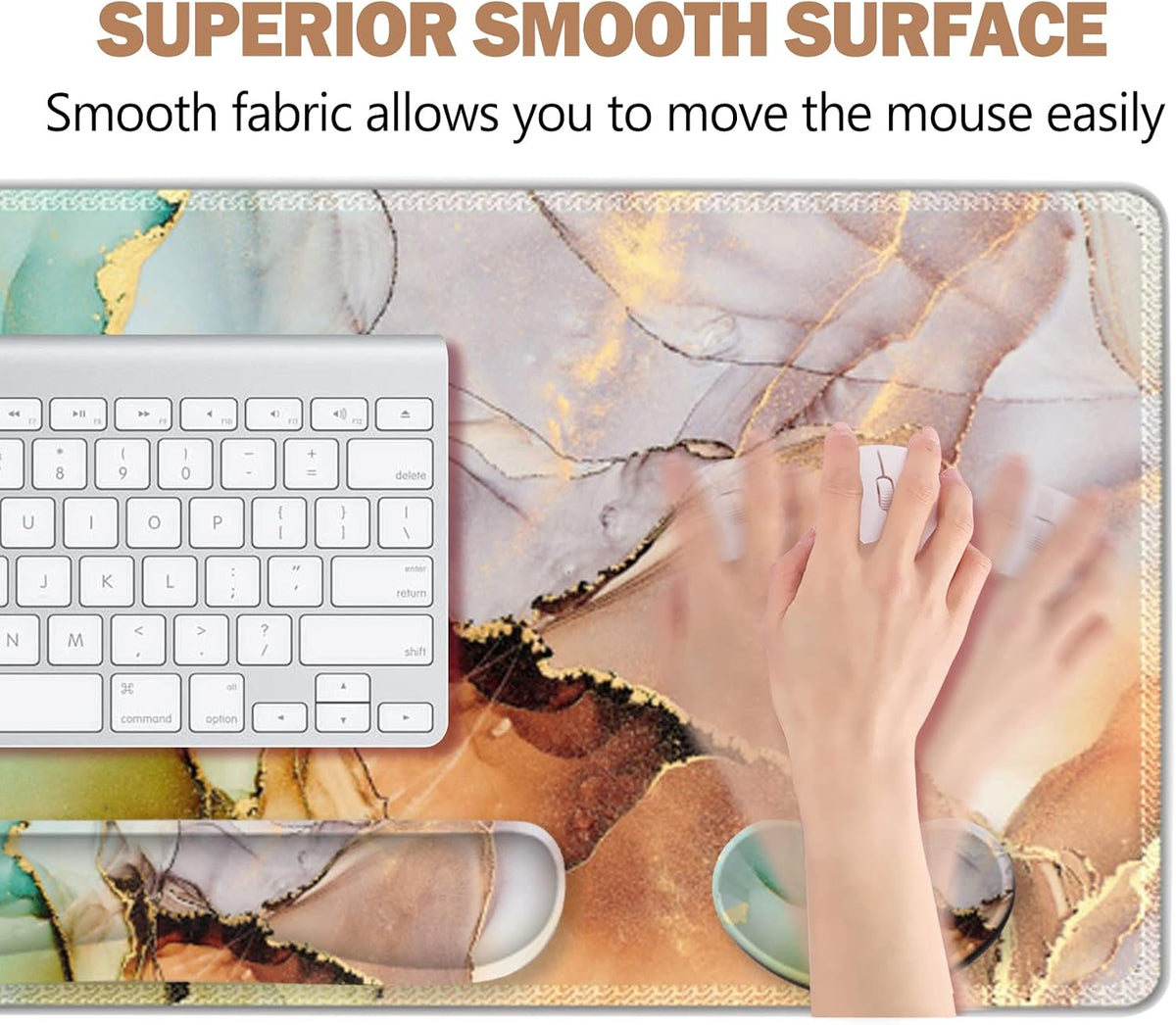 Large Gaming Mouse Pad, Keyboard Wrist Rest Pad & Wrist Support Mousepad Set