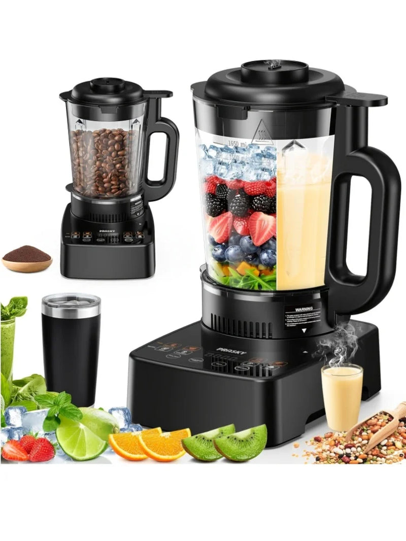 2400W Heating Blender 25000 RPM Heavy Duty Auto Clean Professional Blender for Smoothies Soups 55Oz Glass Jar&A To-Go Cup