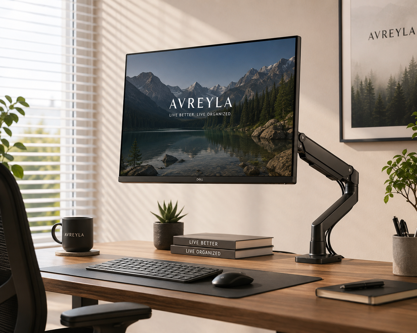 Adjustable Single Monitor Arm – Full Motion Desk Mount