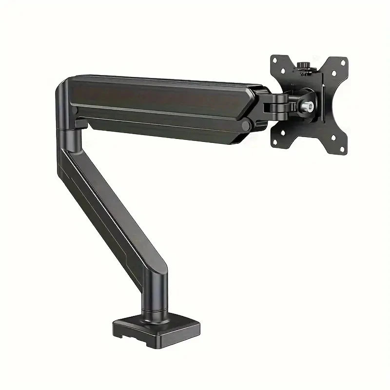 Single Monitor Mount for 13″–32″ Screens, Height Adjustable Monitor Arm with C-Clamp & Grommet Base, Home Office Monitor Stand