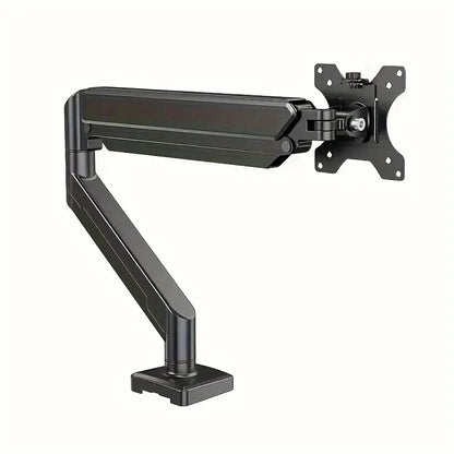 Single Monitor Mount for 13″–32″ Screens, Height Adjustable Monitor Arm with C-Clamp & Grommet Base, Home Office Monitor Stand