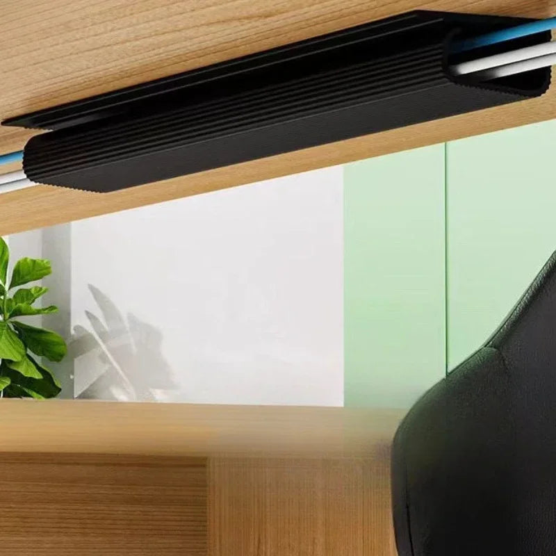 Under-Desk Cable Organizer 40Cm Self-Adhesive Cable Management Cables Raceway for Home and Office
