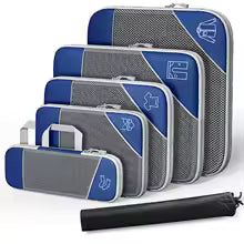 Compression Packing Cubes for Travel – 6-Piece Expandable Set