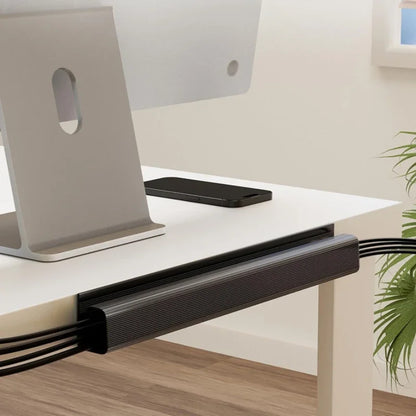 Under-Desk Cable Organizer 40Cm Self-Adhesive Cable Management Cables Raceway for Home and Office