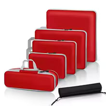 Compression Packing Cubes for Travel – 6-Piece Expandable Set