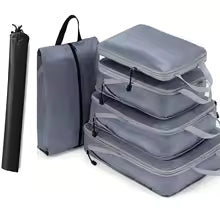 Compression Packing Cubes for Travel – 6-Piece Expandable Set