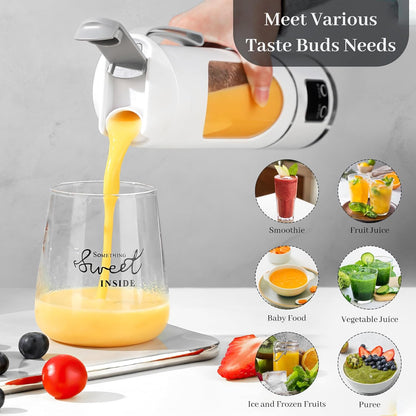 15Oz Portable Personal Size Blender, Cordless Mini Blender for Shakes & Smoothies, USB-C Rechargeable, BPA Free Travel Juicer, Powerful Blending Suit in Office/Home/Gym