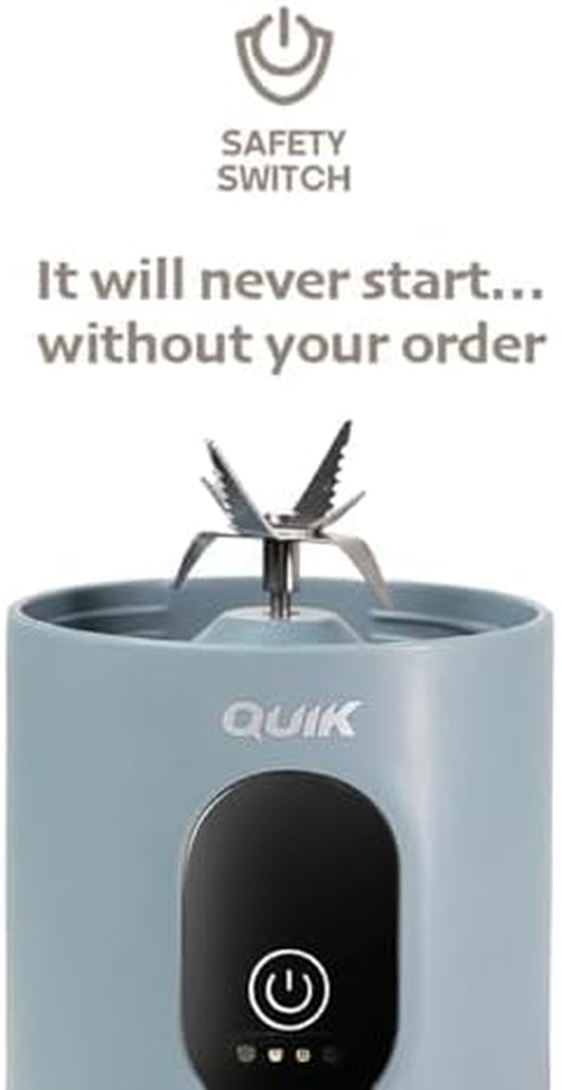Portable Blender - Cordless 24Oz. Personal Blender for Shakes and Smoothies, Licuadora, BPA Free - Ice Crush, Dishwasher Safe Parts, Waterproof, Triple Batteries, Juicer Cup, Black