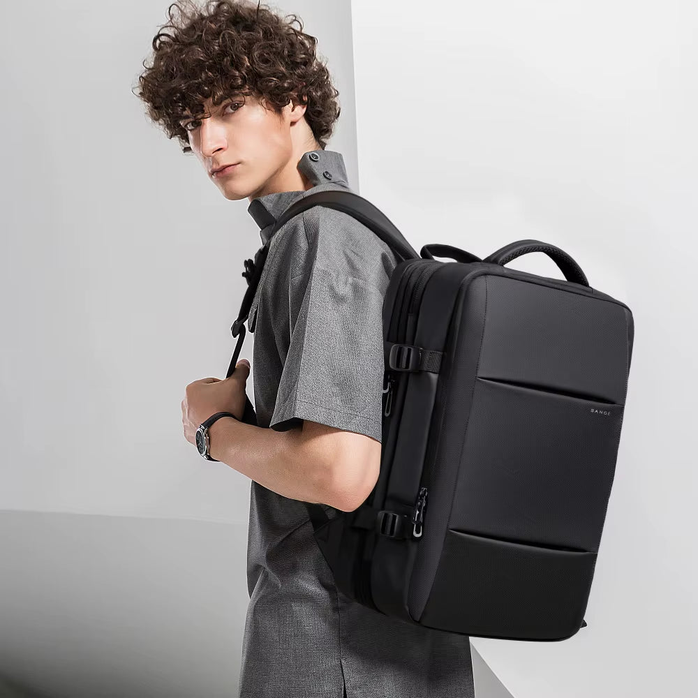 Expandable Men'S Backpack Waterproof 17.3 in Laptop Backpack Man Large Capacity Hiking Travel Bag Male Backpacks for Men