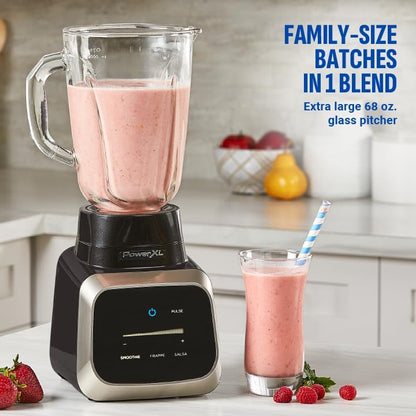 Smart Pro Blender, BL6018, Smart Sensing Technology for Smooth Blends, Frappés, Salsas, 1800 Watts & 68 Oz. Glass Pitcher